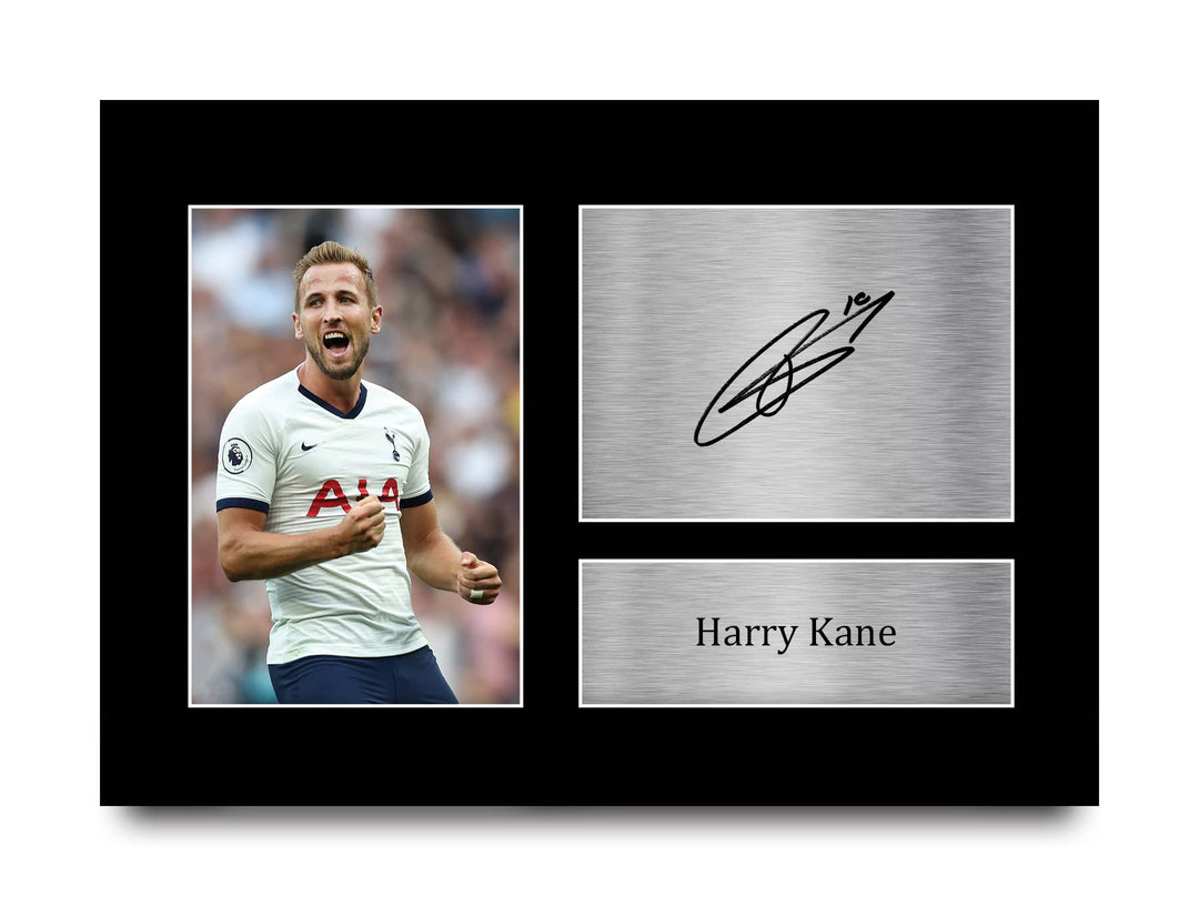 HWC Trading Harry Kane A4 Ungerahmt Signiert Gedruckt Autogramme Bild Druck-Fotoanzeige Geschenk Für