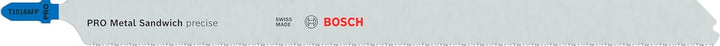 Bosch 3x PRO Metal Sandwich precise T1018AFP Stichsägeblatt (für Sandwich-Metall, Sandwich-Metall, L