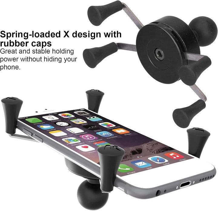 Yctze Motorrad Handyhalter, Handyhalter Kunststoff Metall X-Grip Lenkerhalterung Modifikation Univer
