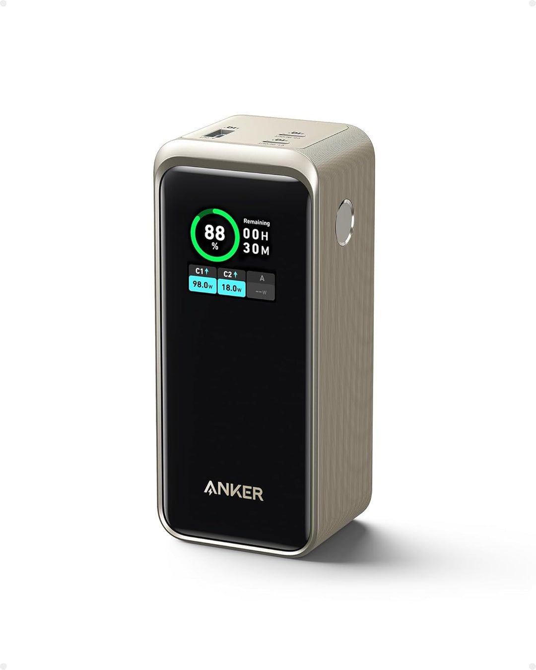Anker Prime Powerbank, 20.000mAh externer Akku mit 200W Leistung, Digitales Display, 2X USB-C und 1x
