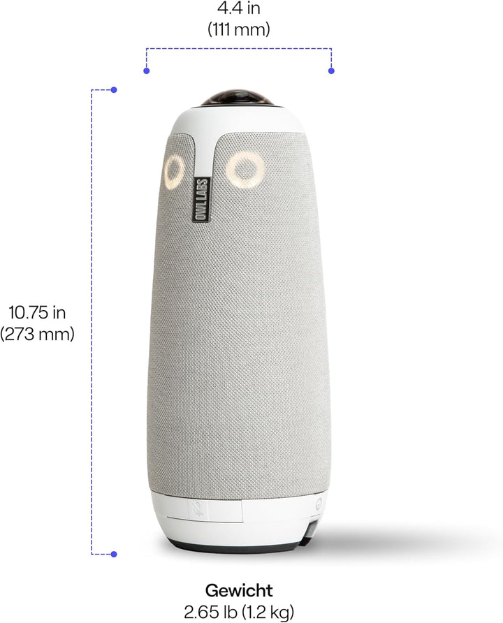 Owl Labs Meeting Owl 3 – 360-Grad, 1080p HD Smart Videokonferenzkamera, Mikrofon und Lautsprecher (a