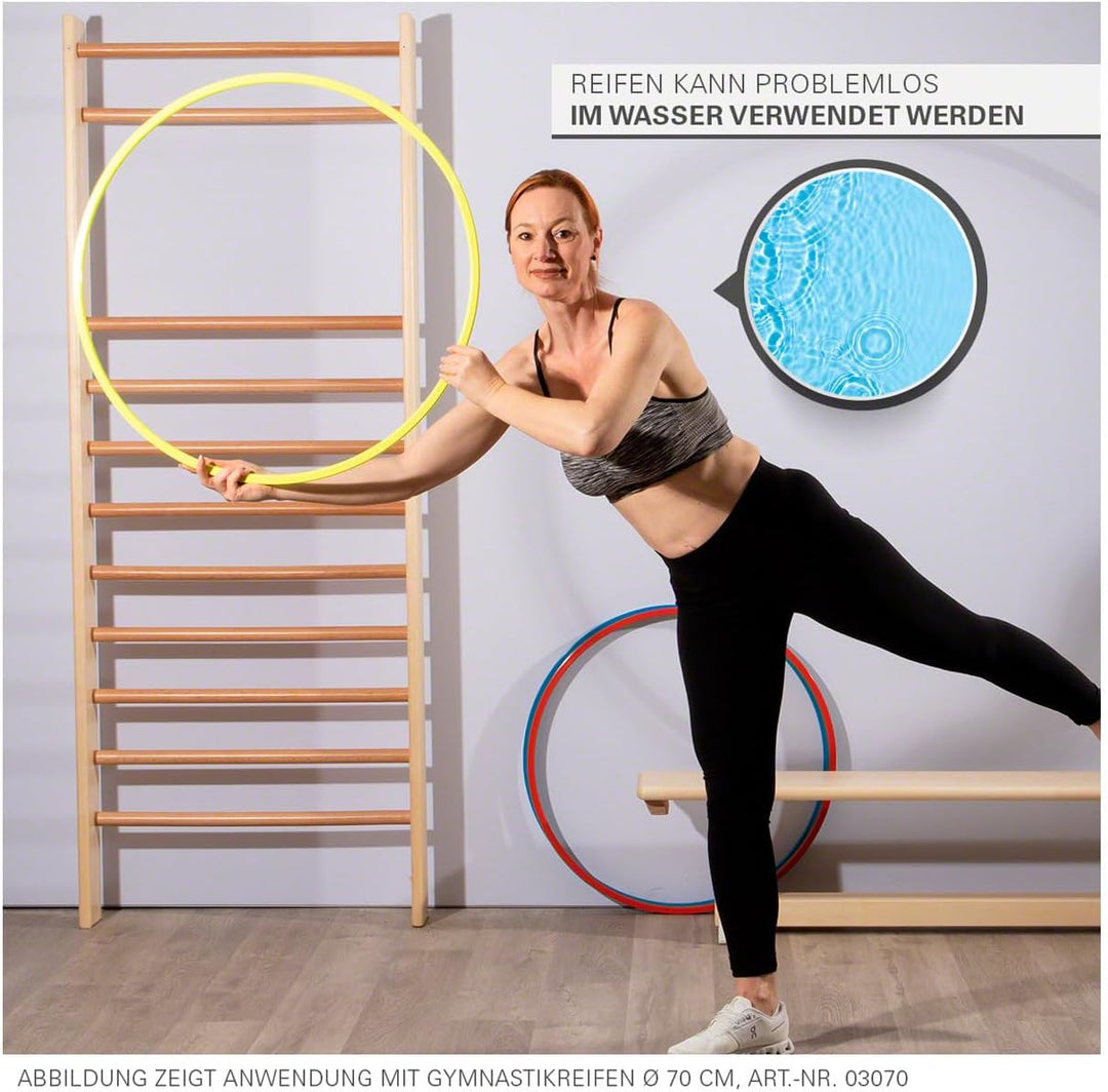 Gymnastikreifen aus Kunststoff, 4er-Set, ø 60 cm Gelb, Gelb