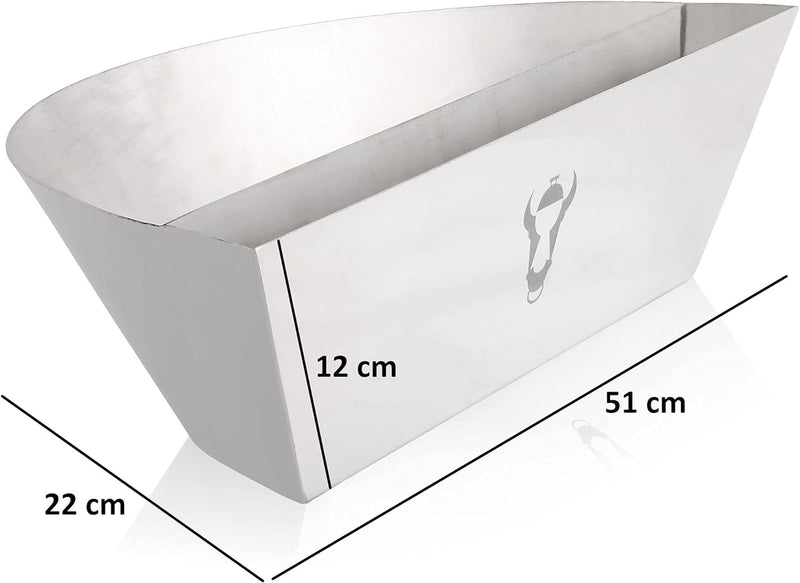 BBQ-Toro Edelstahl Räuchereinsatz Amarillo für Ø 57 cm Kugelgrill | Smoker Einsatz Kugelgrill mit Wa