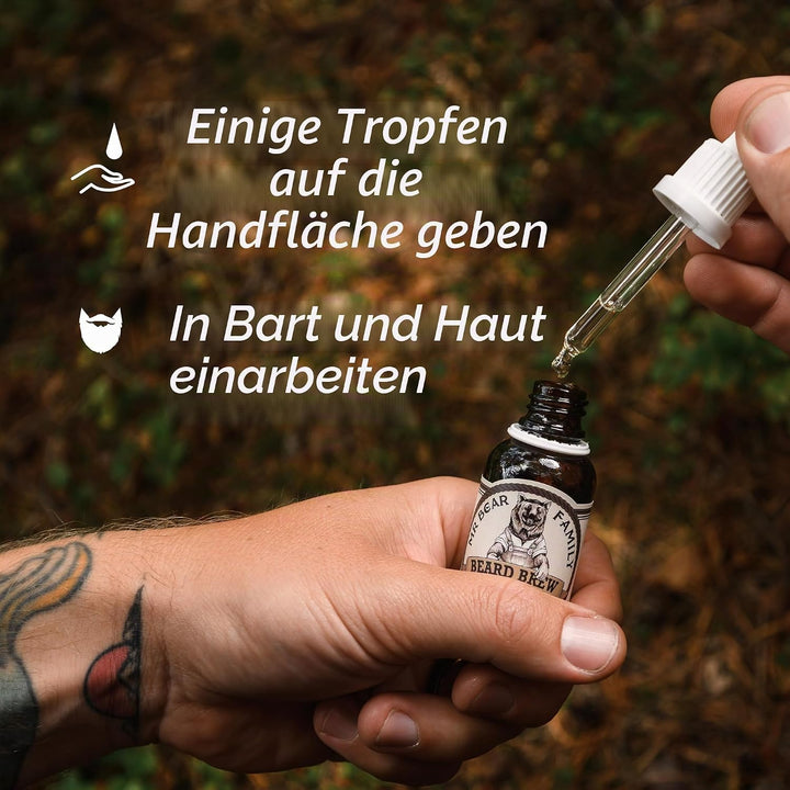 Mr Bear Family Bartöl Herren - Wildfire - pflegt und unterstützt Bart Wachstum - nährreiches Bartpfl