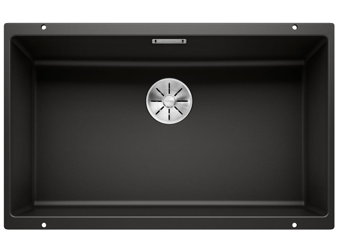 BLANCO SUBLINE 700-U | SILGRANIT schwarz | Einbauart: Unterbau | ohne Ablauffernbedienung | 80er Unt