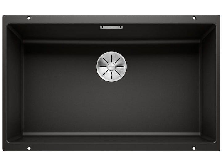 BLANCO SUBLINE 700-U | SILGRANIT schwarz | Einbauart: Unterbau | ohne Ablauffernbedienung | 80er Unt