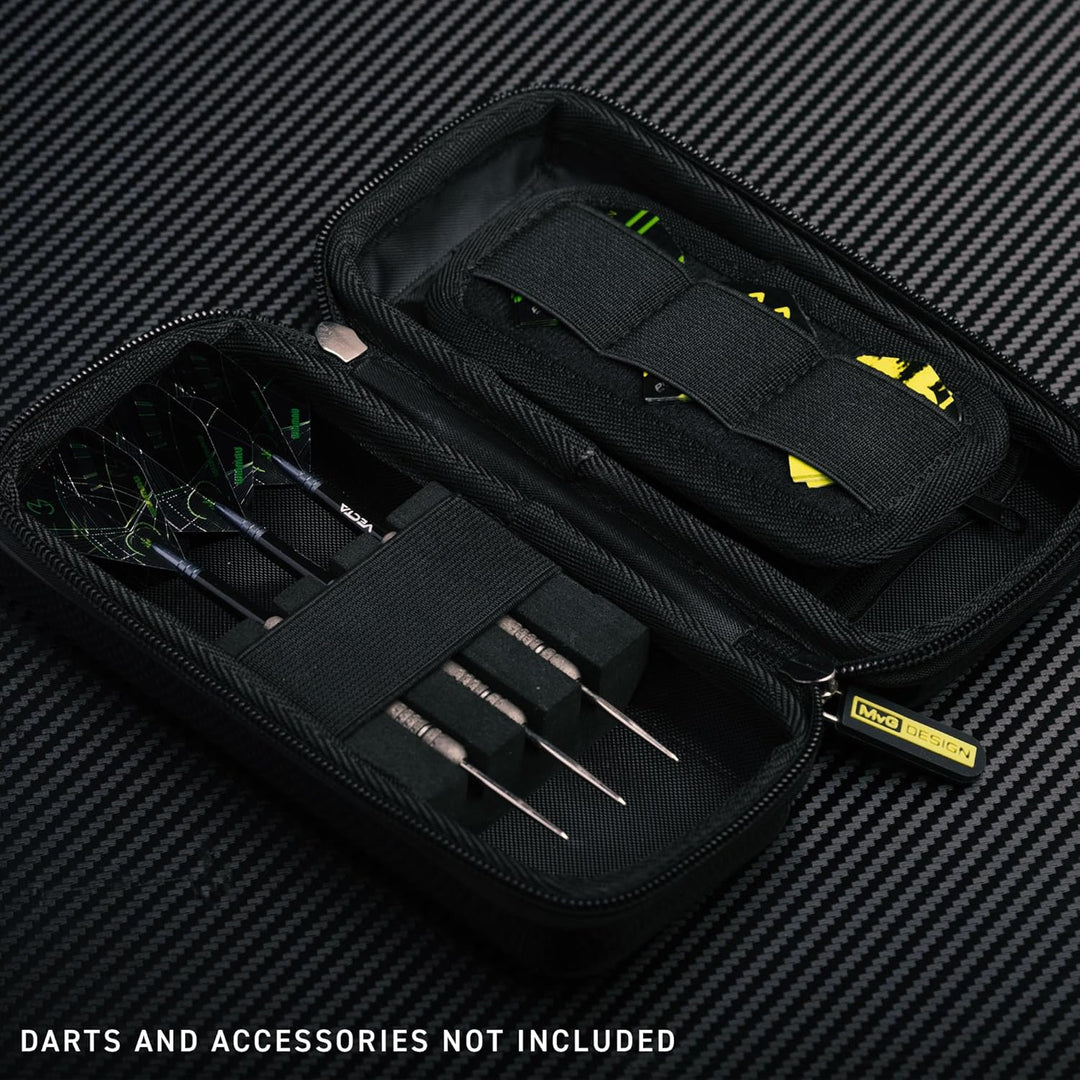 WINMAU Michael Van Gerwen MvG Armor G1 Darts-Geldbörse - Schwarz und Grün Das Dartcase bietet Platz