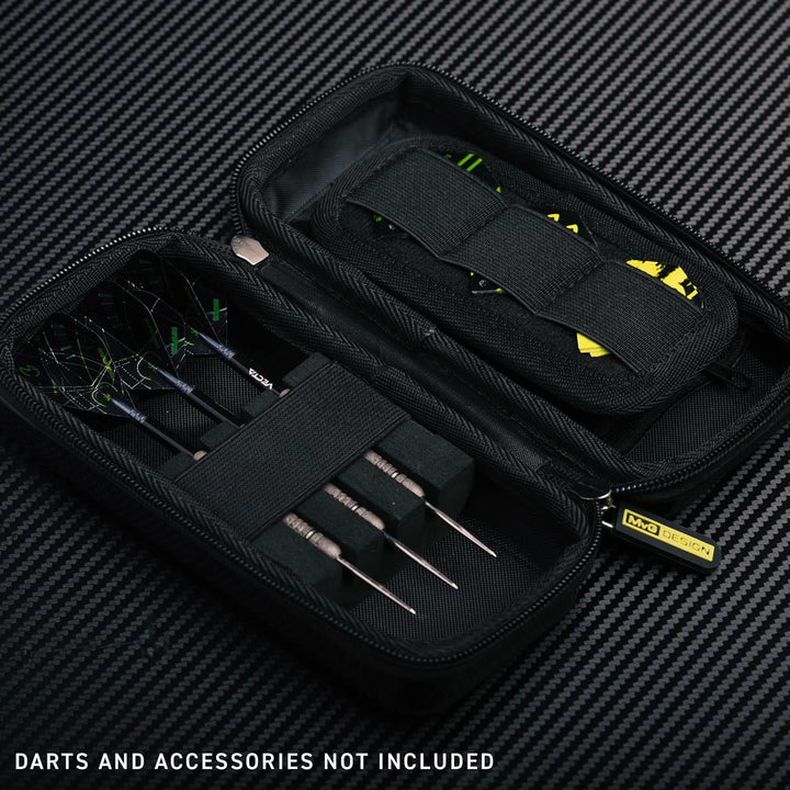 WINMAU Michael Van Gerwen MvG Armor G1 Darts-Geldbörse - Schwarz und Grün Das Dartcase bietet Platz