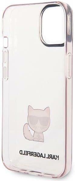 KARL LAGERFELD KLHCP14SCTTRI hülle für iPhone 14 6,1" hardcase rosa/pink Transparent Choupette Body