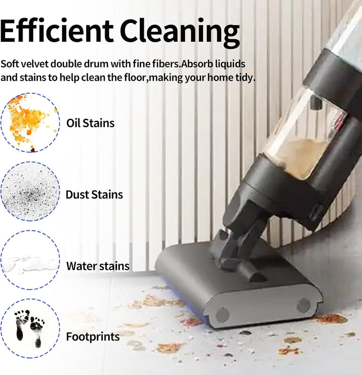 Ersatzrollen Bürsten für Dyson Wash G1, 2 Stück Ersatzrollen Bürstenstreifen Walzen für Dyson Wash G