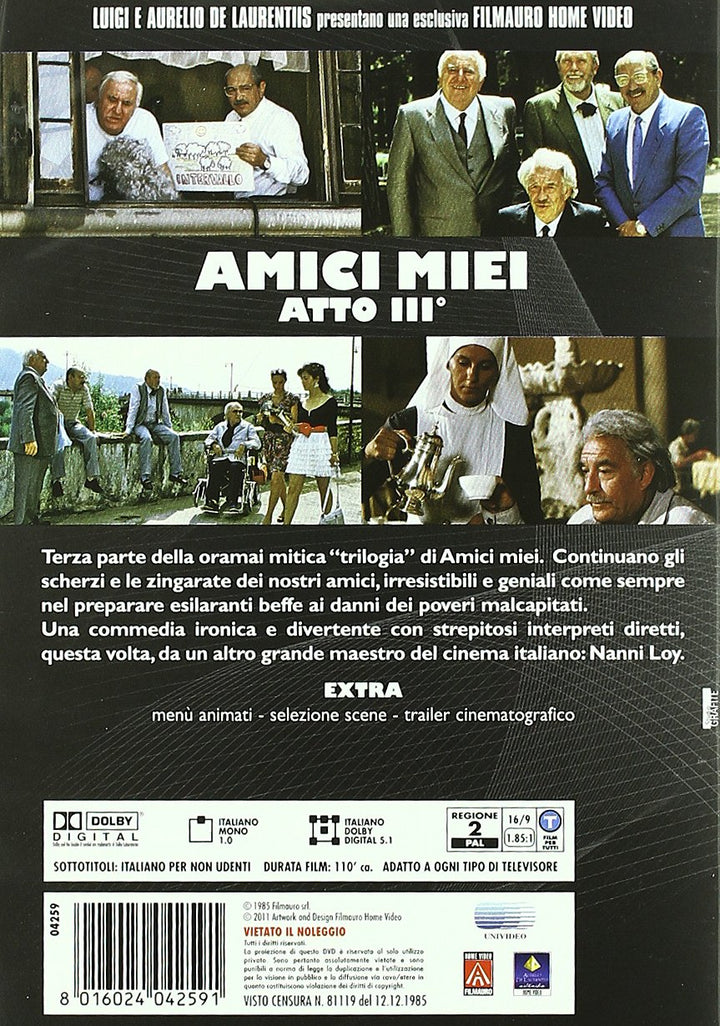 Amici miei - La trilogia [3 DVDs] [IT Import], DVD