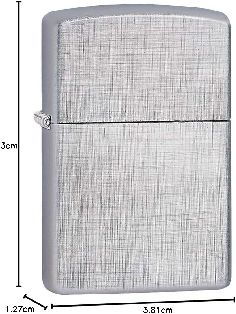 Zippo Feuerzeug 60001256 Linen Weave Benzinfeuerzeug, Messing, 1 x 3,5 x 5,5 cm, 1 x 3,5 x 5,5 cm