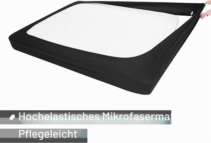 Boxspring-Bezug, Queen-Size-Grösse, Jersey-Strick und dehnbar, 4 Seiten, Bettrock für Hotel und Zuha