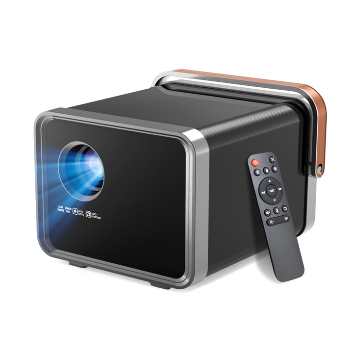 【Android TV】 Beamer 4K,Autofokus/Keyword,Smart-Beamer,Heim-/Aussen-Bluetooth,Mini Beamer Heimkino,Na