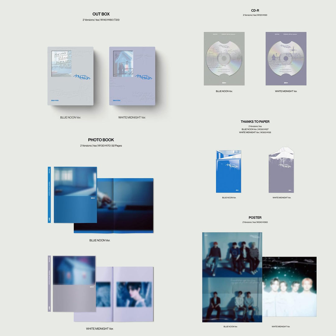 [ROMANCE : UNTOLD -Daydream-] (BLUE NOON Ver.) Photo Book R + Thanks To Paper + Sticker + Poster + P