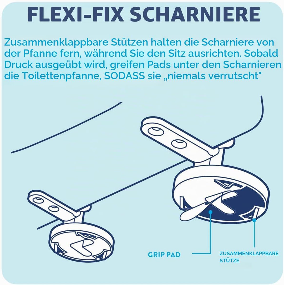 Croydex Steven Brown Toilettendeckel mit Absenkautomatik - Flexi-Fix Einfache Montage - Quick-Releas