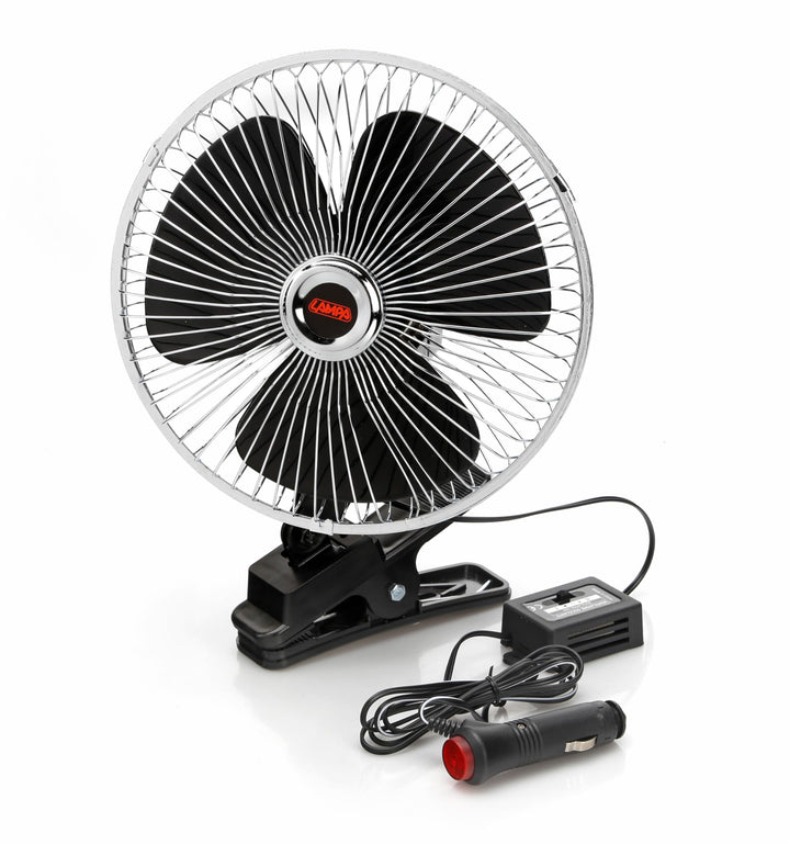 Lampa Lüfter Chrom mit Clip 24 V, Schwarz (Schwarz)