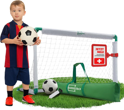 Kinder Fussballtor für Garten - Indoor und Outdoor Fussballtor Set für Kinder mit klappbarem Tor, Fu