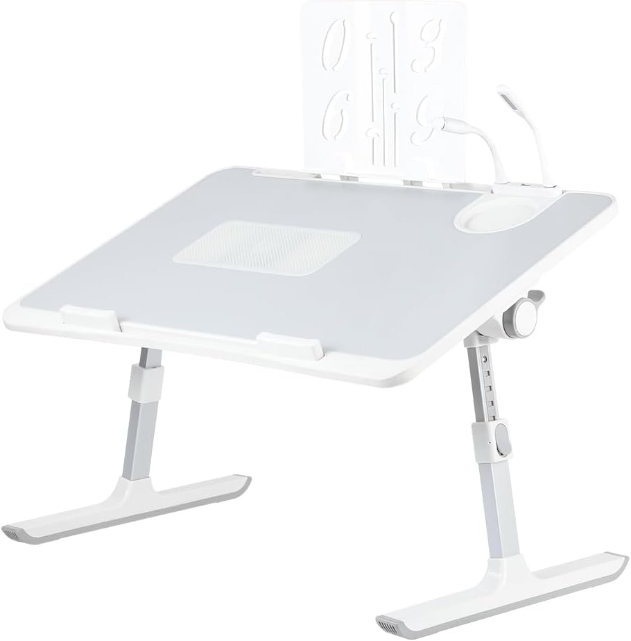 Klappbarer Laptop-Tisch, höhenverstellbar, 5 Positionen, für Sofa, Boden, Arbeit, Studium, Lesen, Es