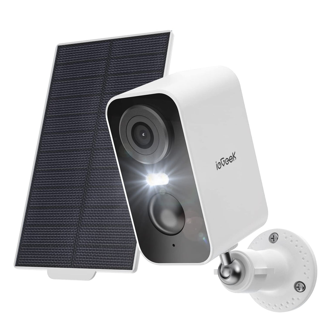 ieGeek 2K Überwachungskamera Aussen Akku Solar, 5200mAh Akku Kamera Überwachung Aussen WLAN, PIR-Per