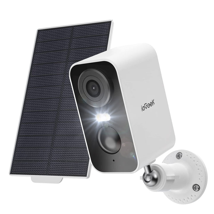 ieGeek 2K Überwachungskamera Aussen Akku Solar, 5200mAh Akku Kamera Überwachung Aussen WLAN, PIR-Per