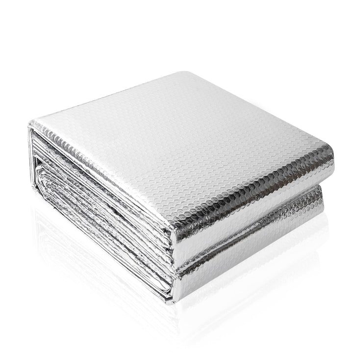Aluminisierte Isolierfolie 60cm x 5m, 3mm Dicke Isolierung Dämmfolie Doppelseitige Alu-Luftpolsterfo