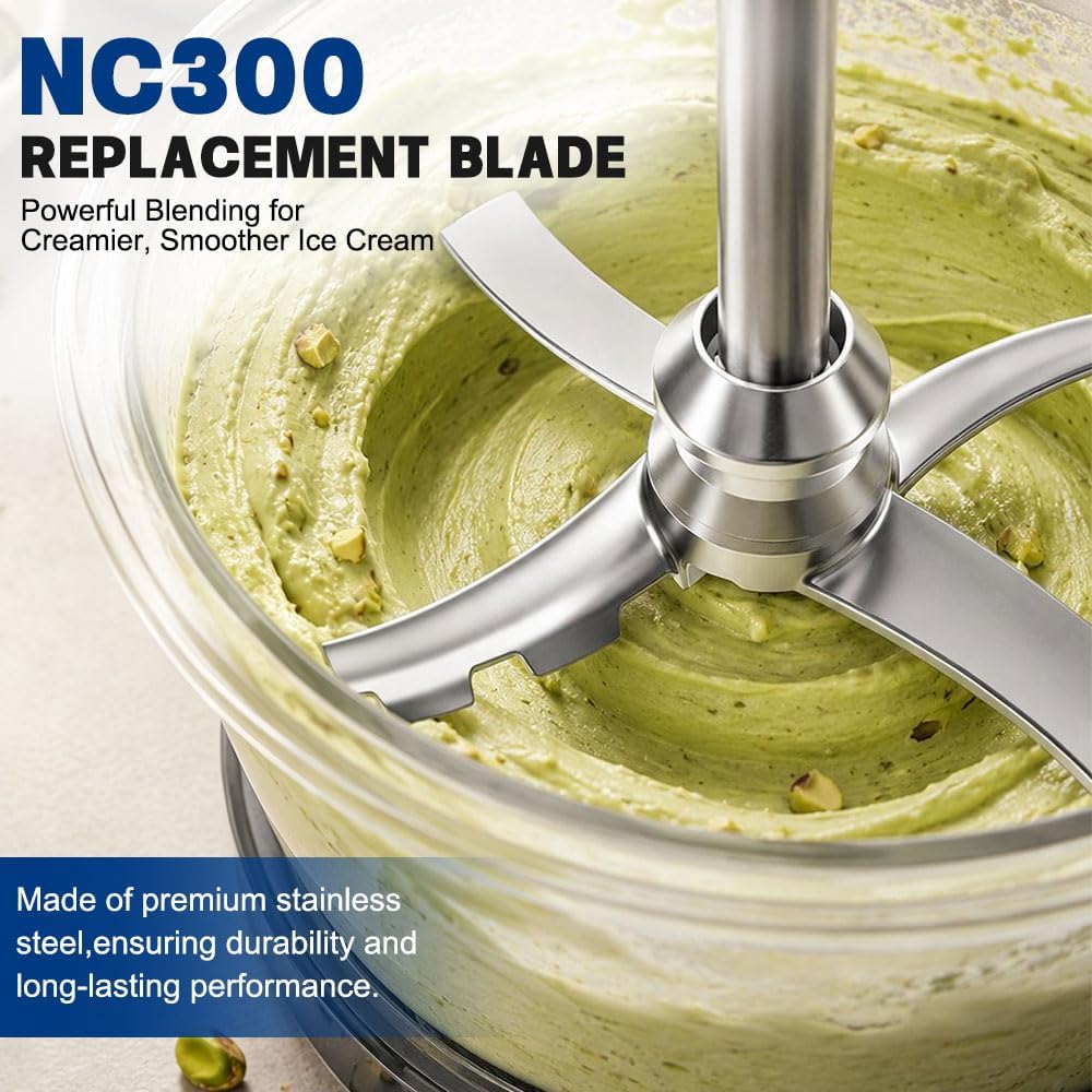 Ersatz Paddelklinge für Ninja Creami NC300, Edelstahl Eismaschine Messer Zubehör, Ersatzteile Klinge