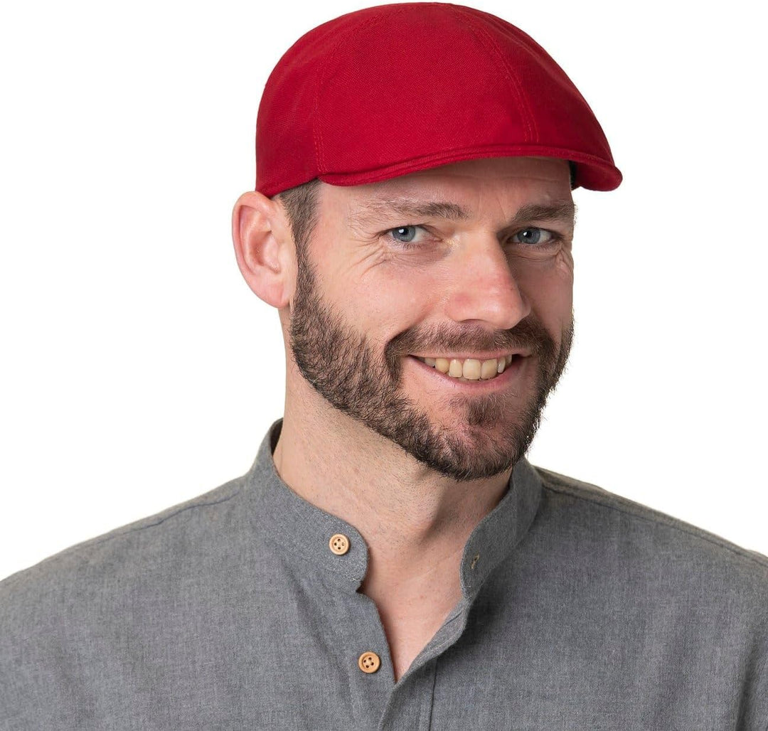 LIERYS Uni Cotton Flatcap - Klassische Form - Schiebermütze mit Stretchfutterband - Herren - Frühjah