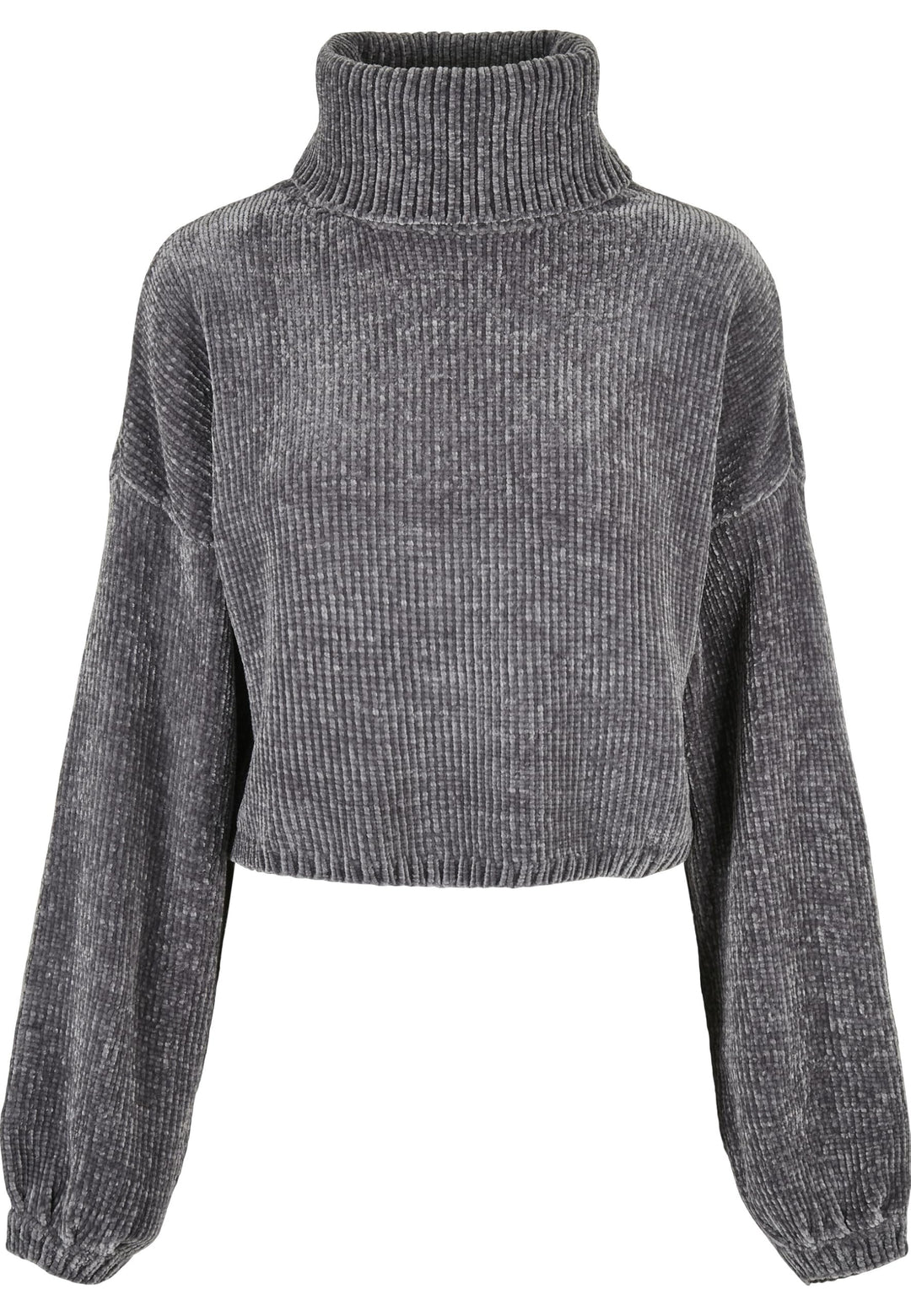 Urban Classics Damen Strickpullover kurzer Oversized Sweater, Rollkragenpullover mit weiten Ballon Ä