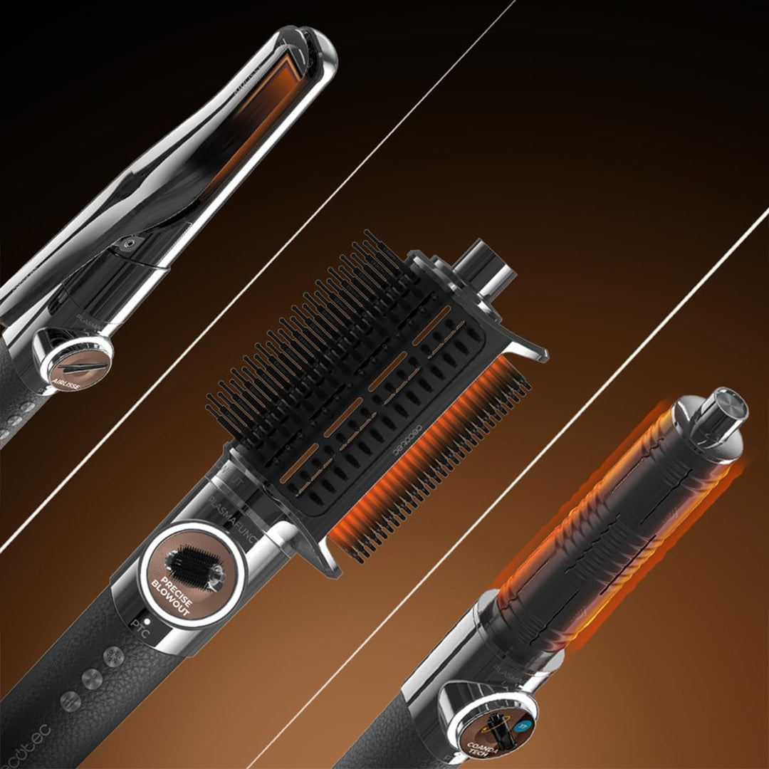 Cecotec Multifunktionaler Luft-Haarstyler mit 14 Zubehörteilen AirGlisse 14in1 Platinum. 110.000 U/m
