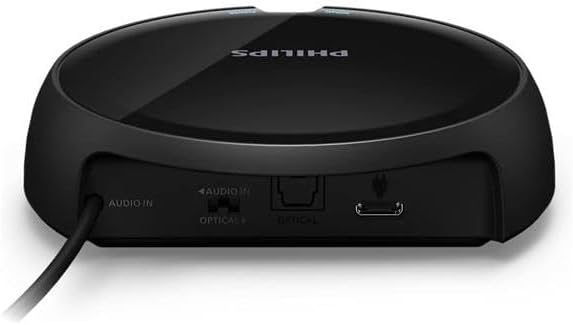 Philips SHD6000BK TV-Kopfhörer mit 30 Stunden Batterie, 30 m Reichweite, digitaler 2,4-GHz-Verbindun