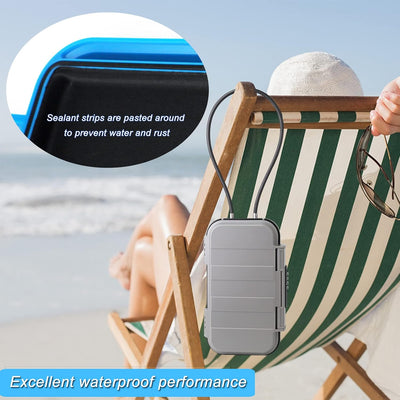 NBYT Tragbarer Safe Box, Zahlenschloss Code, wasserdichter Anti-Diebstahl-Mini-Reisesafe mit abnehmb