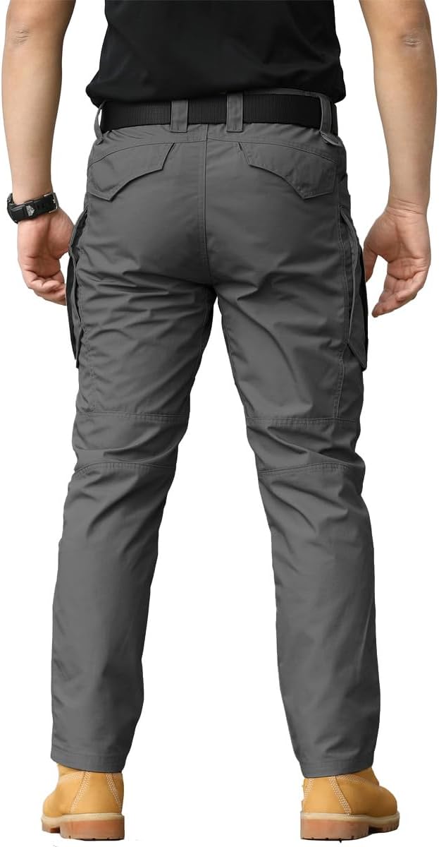 CARWORNIC Herren Taktische Hose wasserdichte Cargo Hose Militär Outdoorhose 30W / 32L Dunkelgrau, 30