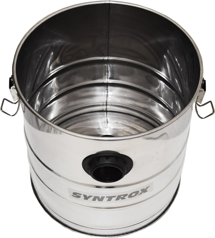 Syntrox Germany 2 in 1 Aschesauger und Staubsauger Edelstahl 20 Liter mit Motor Feinstaubsauger Asch