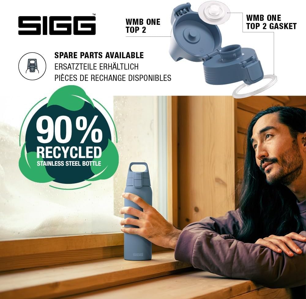 Sigg - Edelstahl Trinkflasche - Shield ONE - Für Kohlensäurehaltige Getränke Geeignet - Auslaufsiche