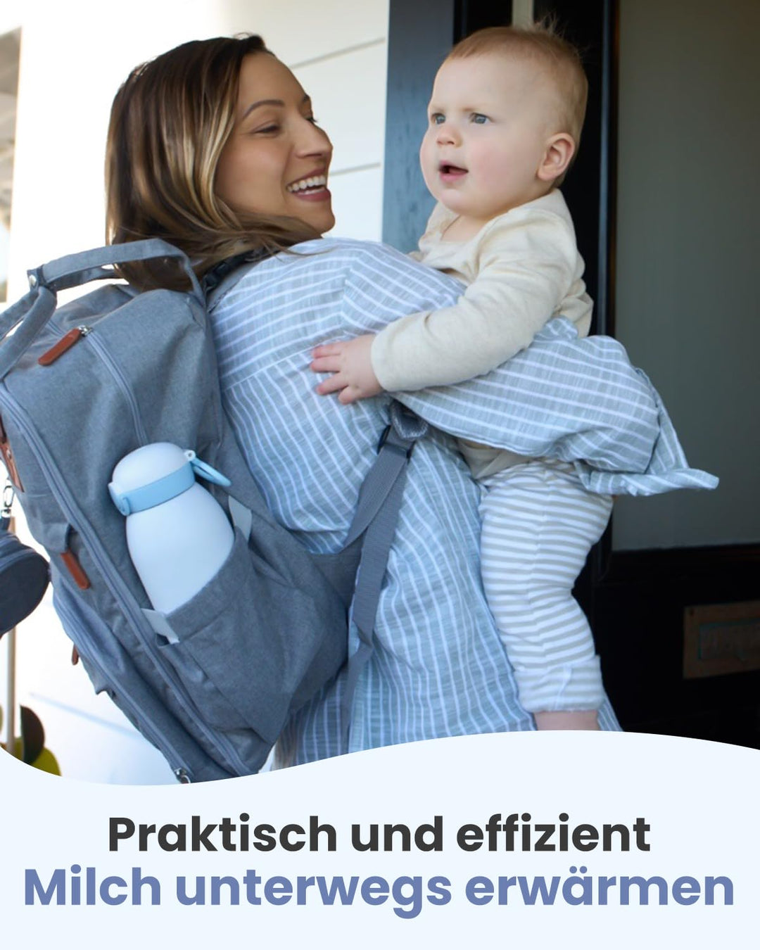 Flaschenwärmer baby unterwegs GROWNSY Tragbarer fläschchenwärmer für Reise Schnellheizender mobiler