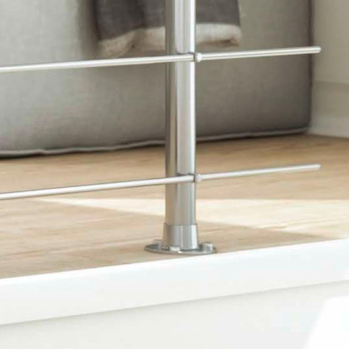 DOLLE Geländer Edelstahl Bodenmontage | Länge 1,5 m; Höhe 1 m | witterungsbeständig | für Treppe, Ba