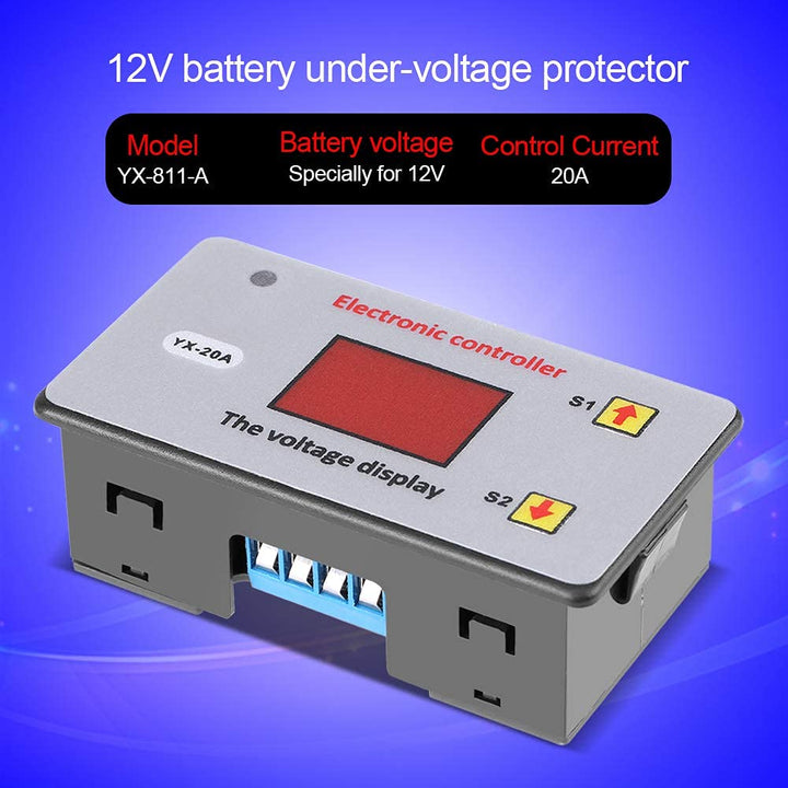 Batteriewächter 12V, Niederspannungsschutz Controller Batterie Tiefentladeschutz Batterie Entladesch
