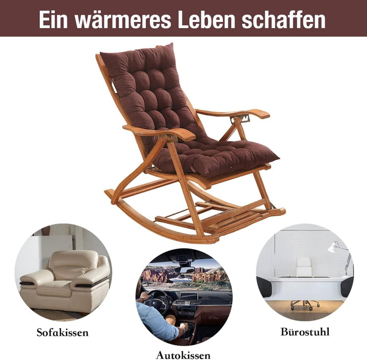 CAVATINY Stuhlkissen Sitzkissen und Rückenkissen für Schaukelstuhl Gartenmöbel Indoor Outdoor Patio