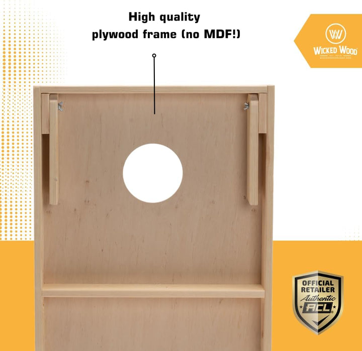 Offizielles Cornhole Set 90x60cm - 2x4 Cornhole Säckchen - EIN offiziell ACL-lizensiertes Set of Cor