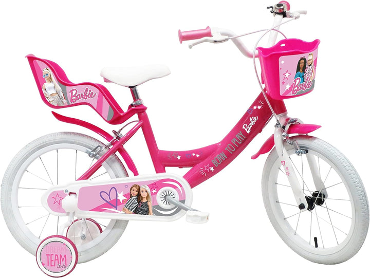 Barbie Babys (Mädchen) 22182 Fahrrad, Rosa/Weiss, 16"