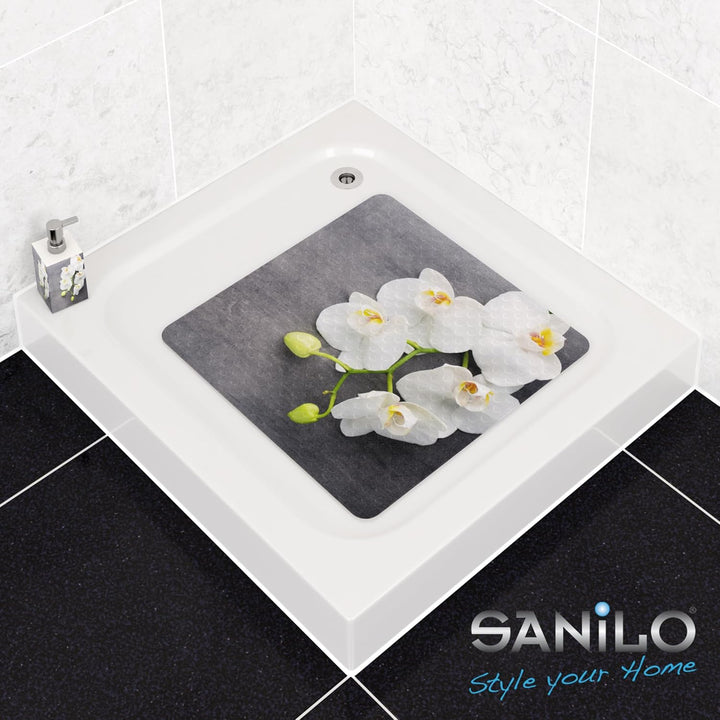 Sanilo Badematte 53 x 53 cm, rutschfeste Duschmatte für Dusche und Badewanne, Antirutschmatte maschi