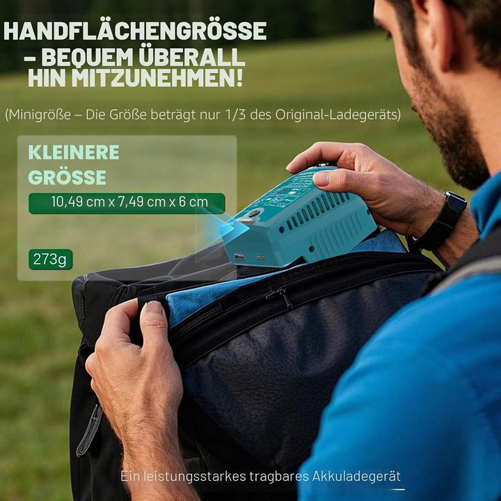 Schnellladegerät für Bosch 18V PBA Gome und Garten Ladegerät,mit USB & Type-C Output,Eingang 220V, A