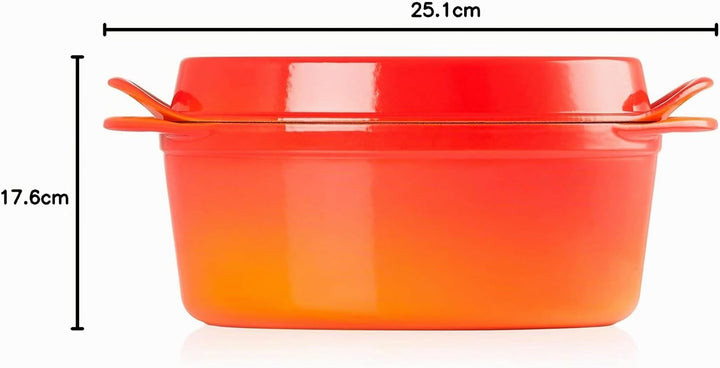 Le Creuset Gusseisen-Bräter Doufeu, Oval, Ø 32 cm, Für alle Herdarten und Induktion geeignet, Ofenro