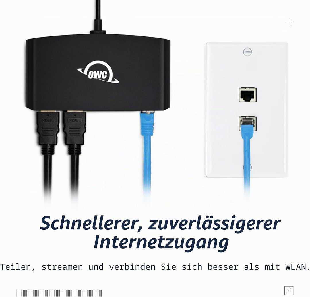 OWC - Thunderbolt 3 Mini Dock - 5 Port Thunderbolt 3 min-Dock 2 x HDMI, Features 2 x HDMI 4K60, USB