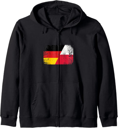 Polen Deutschland Polnische Flagge Polska Geschenk Halb Pole Kapuzenjacke