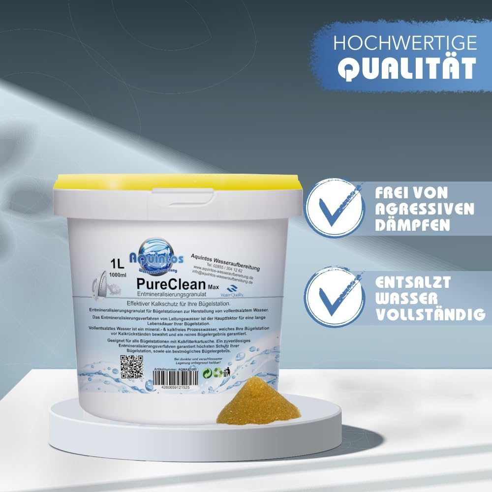 Filtergranulat Entmineralisierungsgranulat für Dampfbügeleisen (2.5 Liter), 2.5 Liter