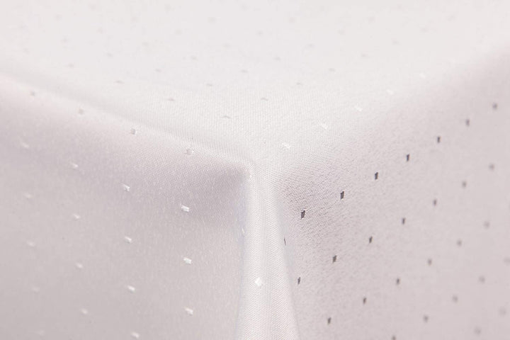 Punkte Damast Tischdecke eckig 160x320 von First-Tex *Champagner* 160x320 Creme/Champagner, 160x320