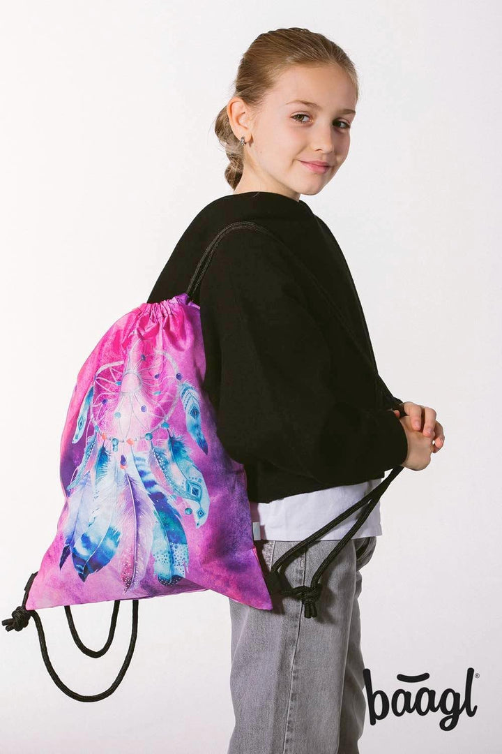 Baagl Schulrucksack Set 3 Teilig, Schultasche ab 3. Klasse, Grundschule Ranzen mit Brustgurt, Ergono