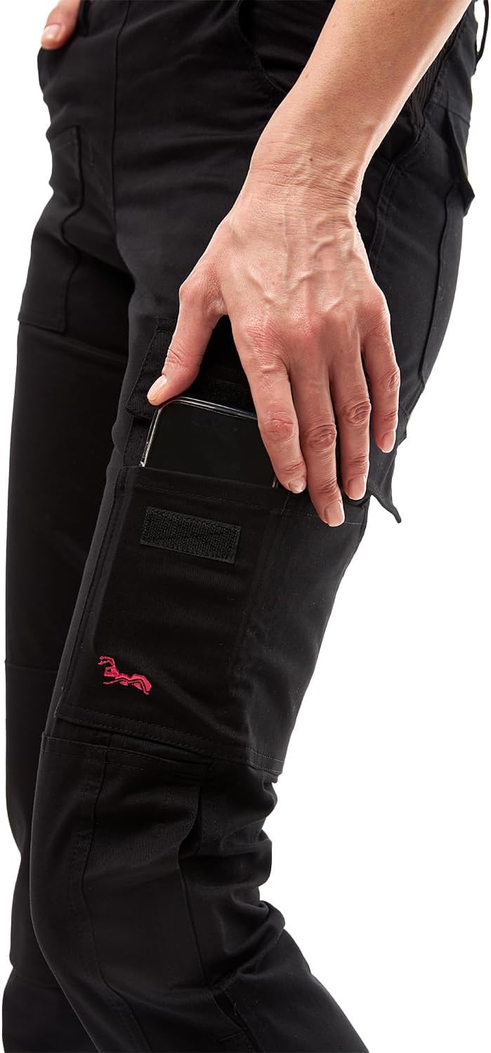 strongAnt Latzhose Damen stretch Arbeitshose für Frauen mit Kniepolstertaschen Baumwolle Cargo Hose